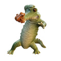 Crocodile Standing with Frog 10cm ECR08