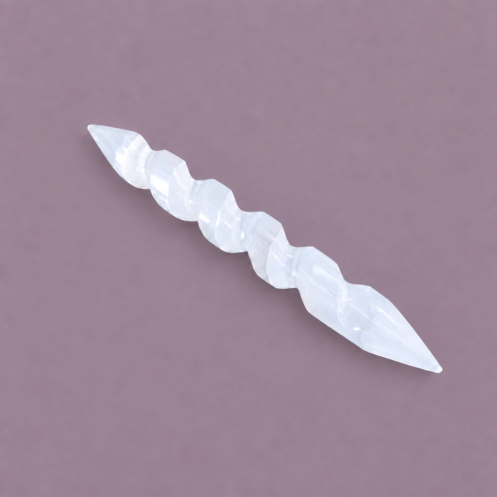 15cm Twisted Selenite Wand