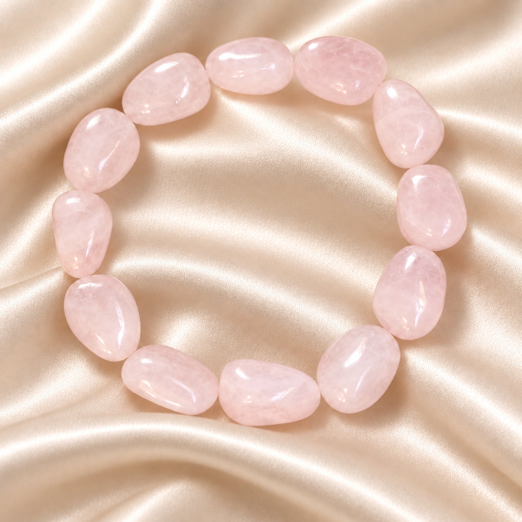 Rose Quartz Nugget Bracelet