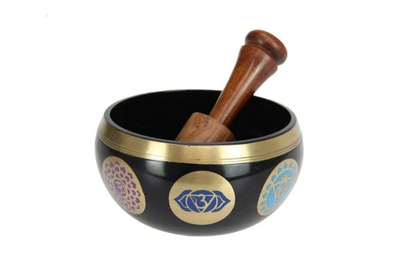 Singing Bowl - 7 Chakra Black 12cm