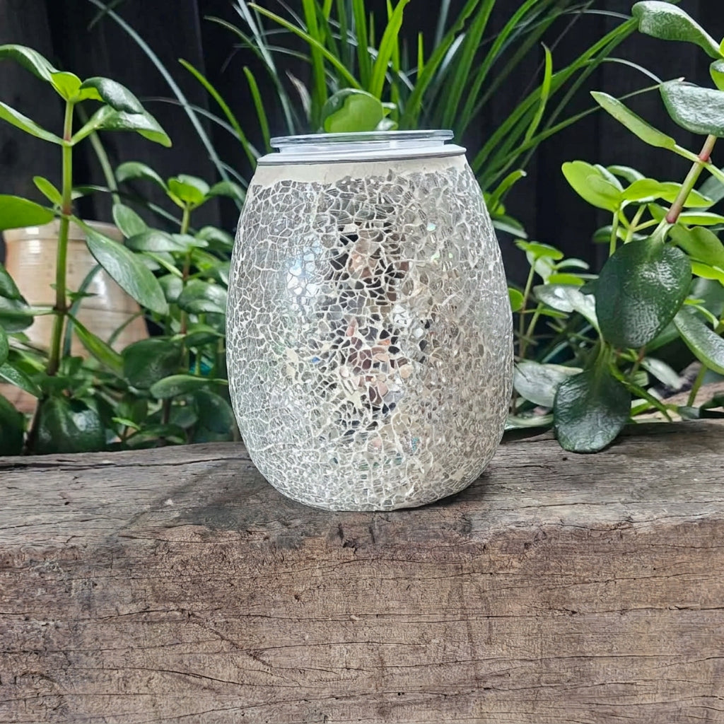 Silver Mosaic Electric Wax Warmer