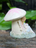 8cm Fairy W/Rabbit Under Mushroom