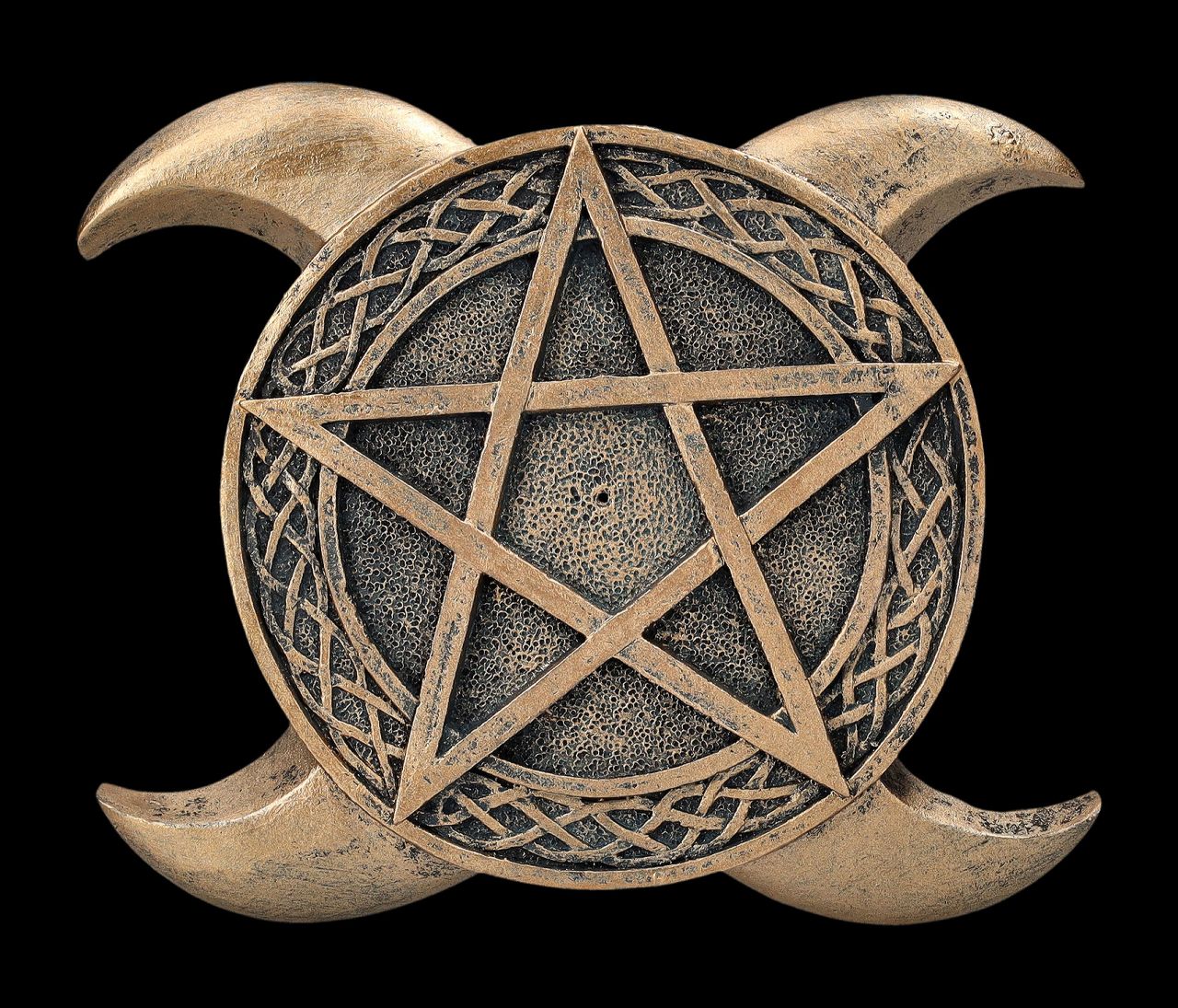 Triple Moon Pentacle Incense Burner 15.5cm