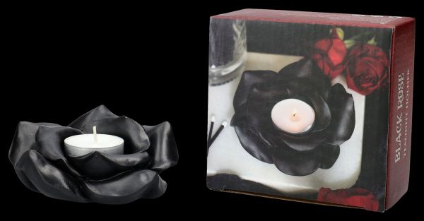 Black Rose Tealight Holder