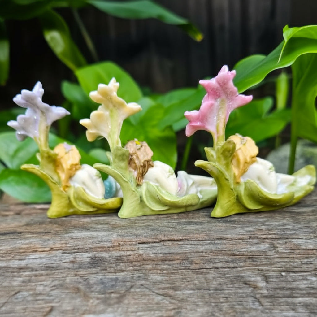 Relaxing Fairy on Flower Bed