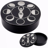 Moon Goddess Soapstone Box 4cm x 13cm