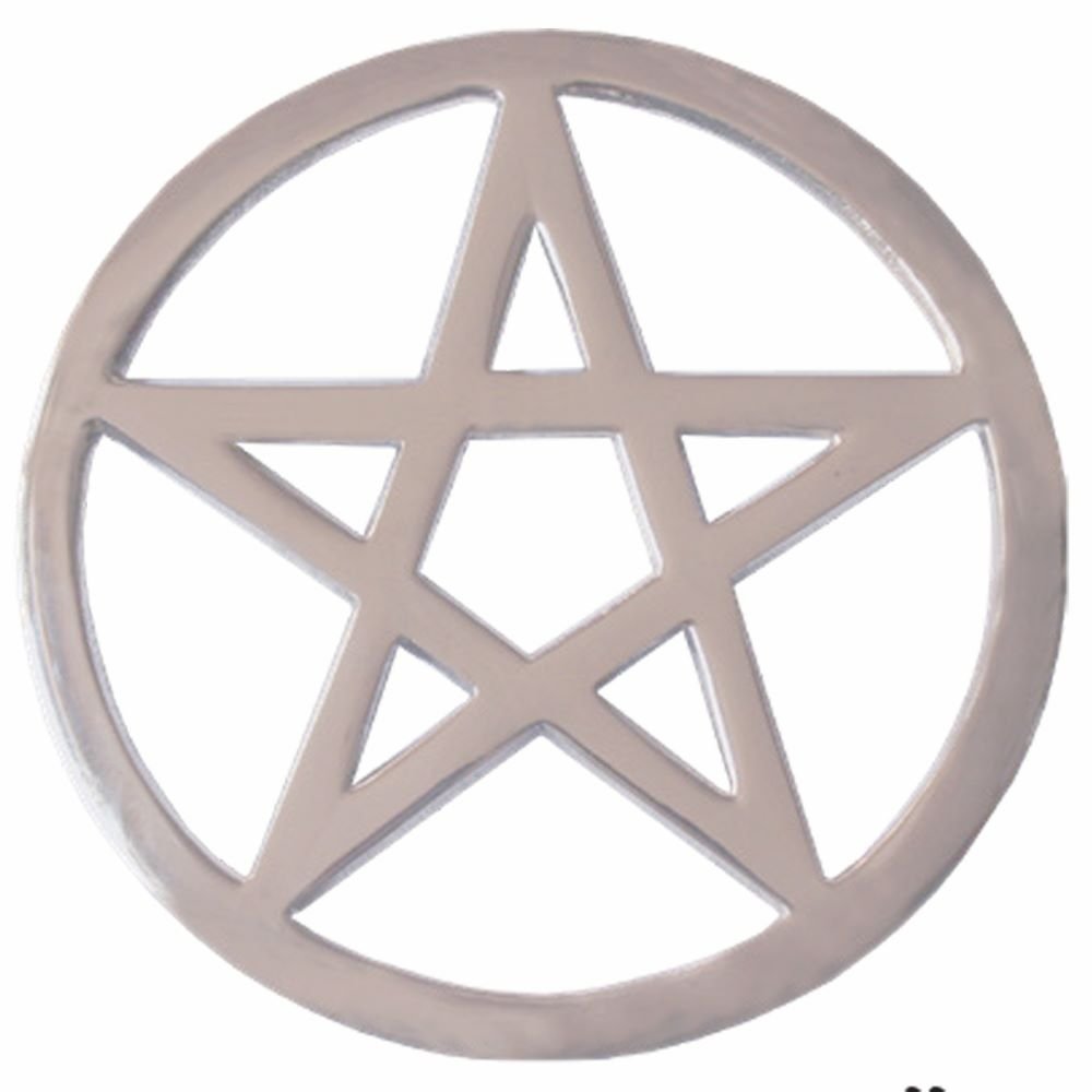 Altar Plate - Pentacle Silver Plated Brass 14.5cm