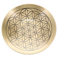 Flower of Life Brass Offering Plate 15cm