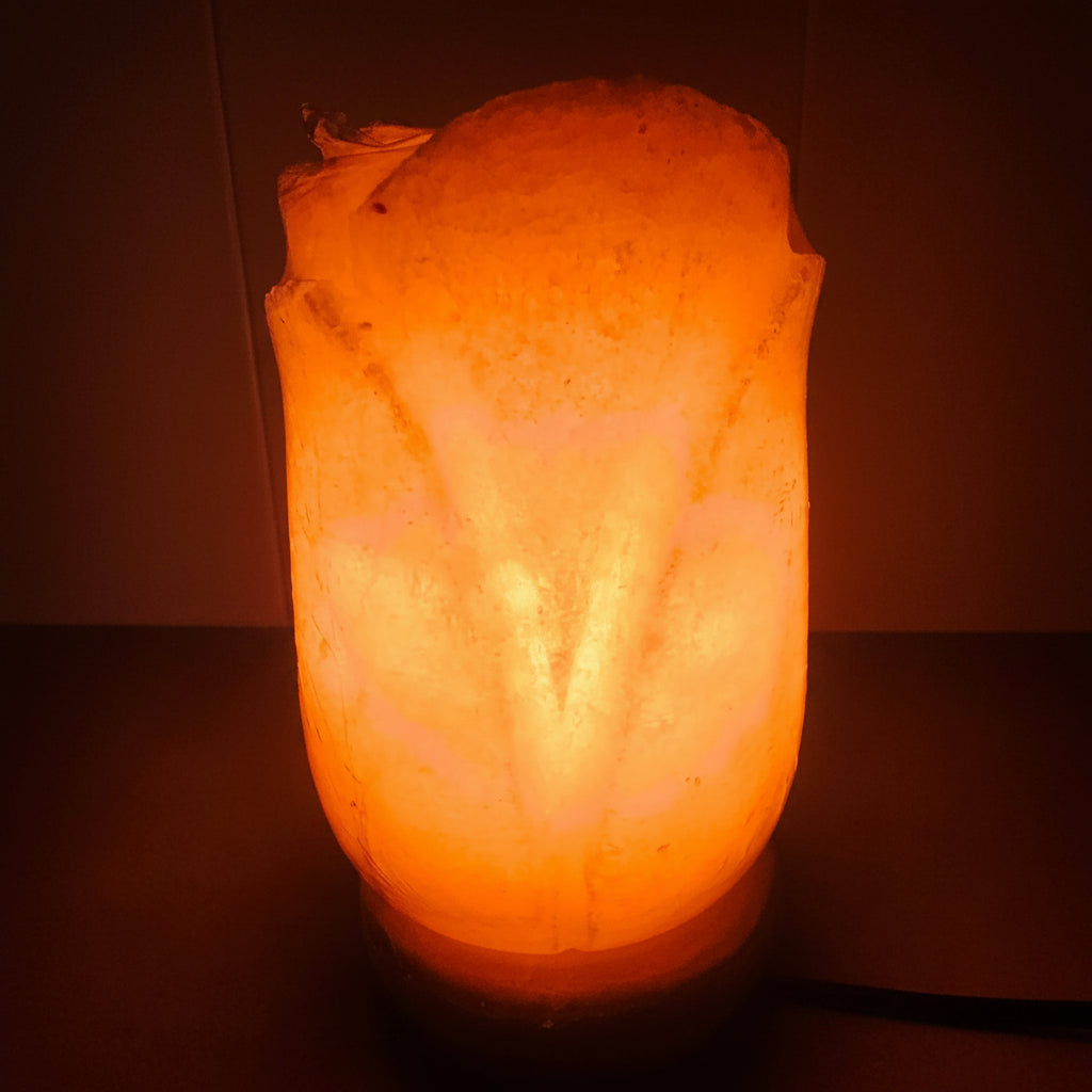 Flower Hamalayan Salt Lamp with Onyx Base
