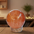 12V Hamalayan Salt Lamp - Sphere with Onyx Base
