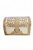 Carved Tree of Life Timber Chest