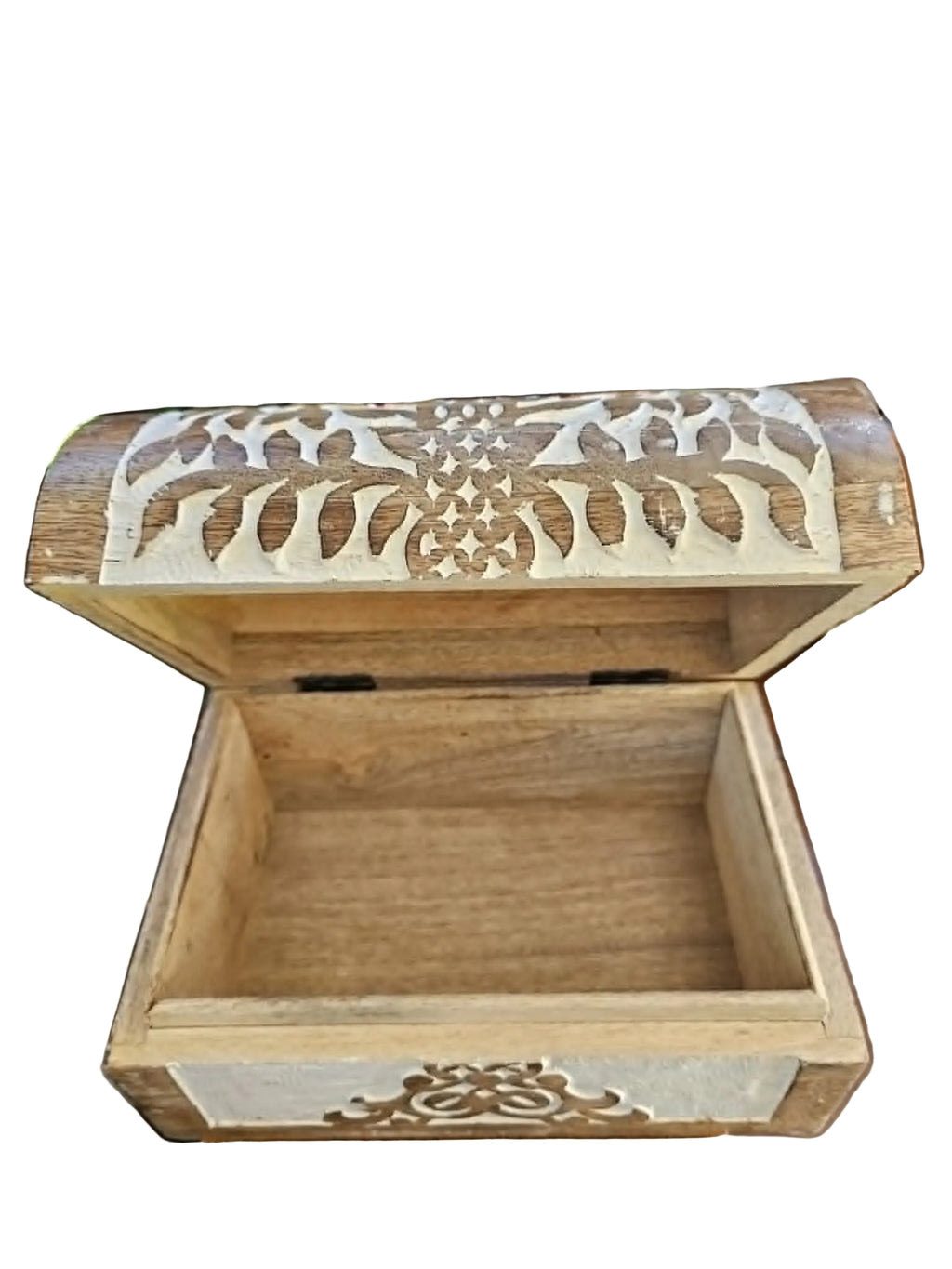 Carved Tree of Life Timber Chest