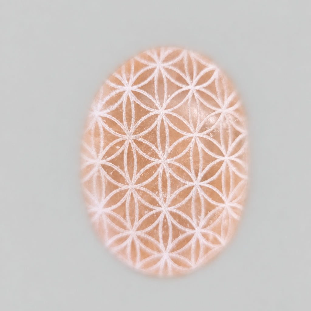 Selenite Peach Palm Stone