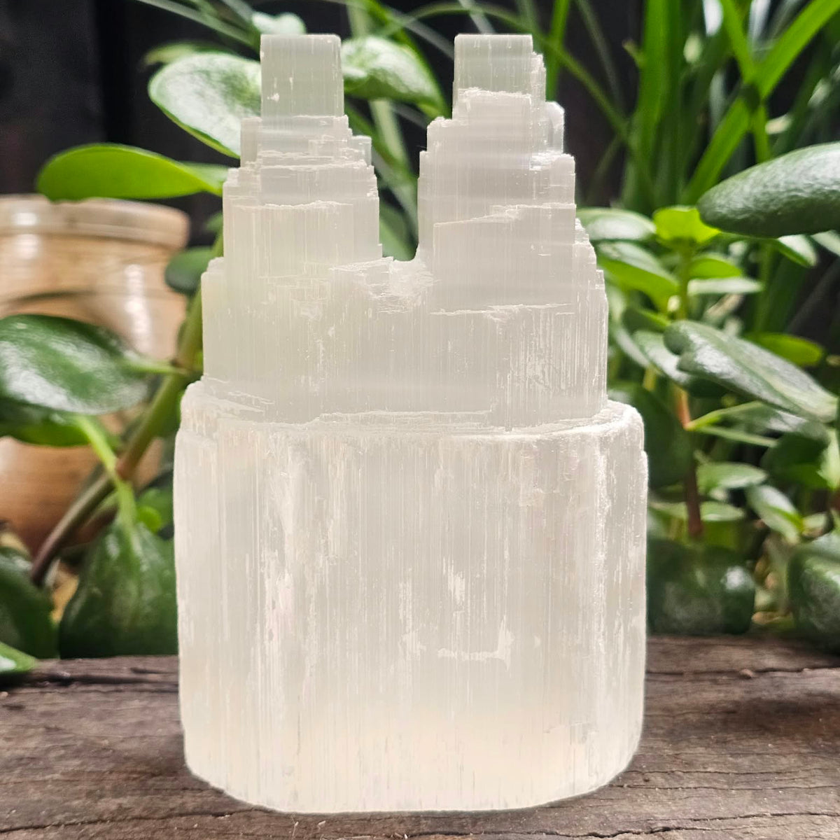 Selenite Twin Tower 15cm