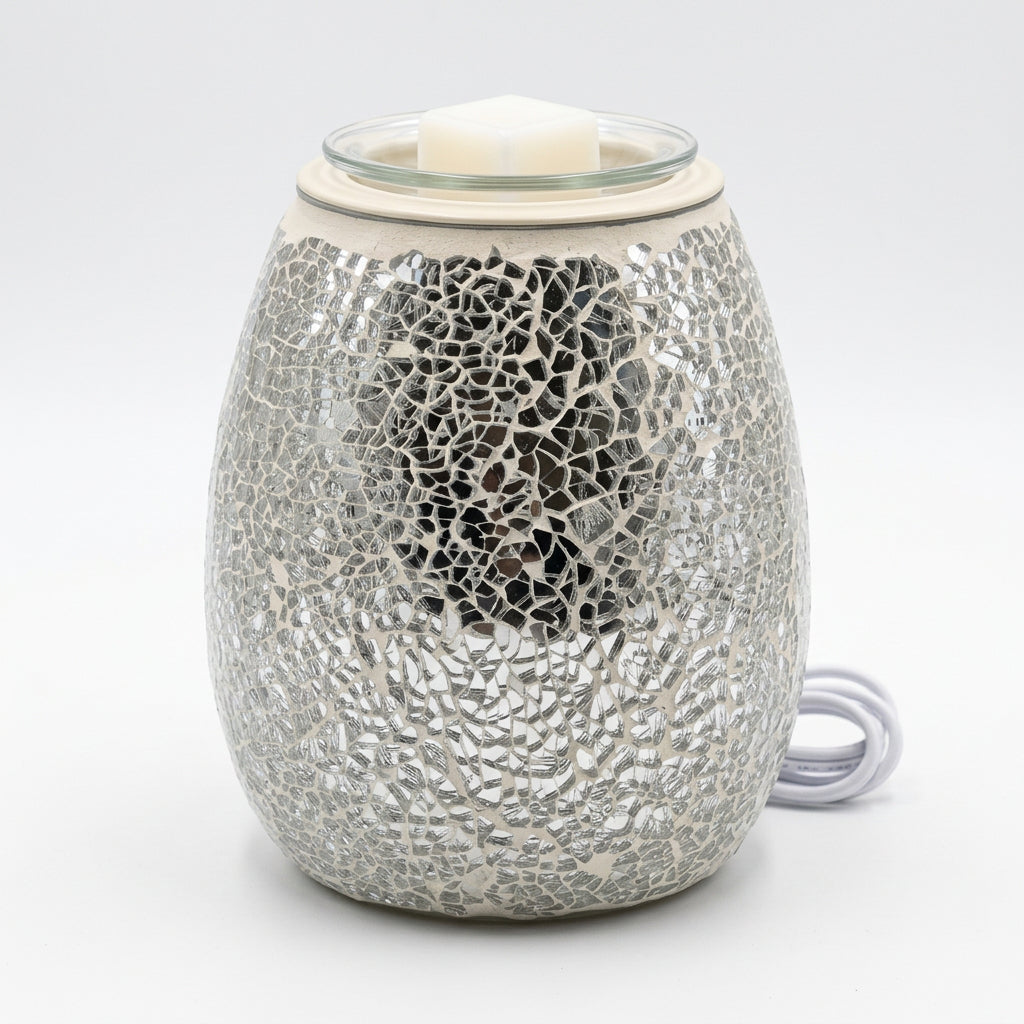 Silver Mosaic Electric Wax Warmer