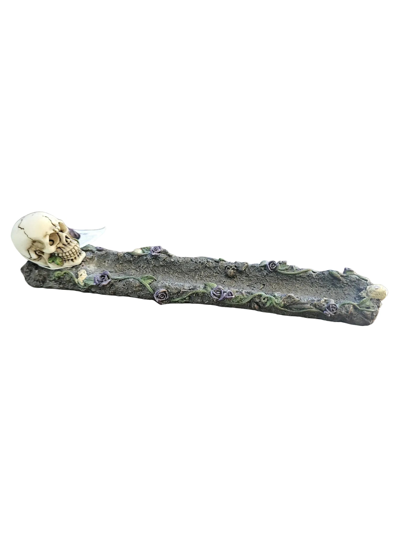 Skulls & Roses Incense Holder - Purple