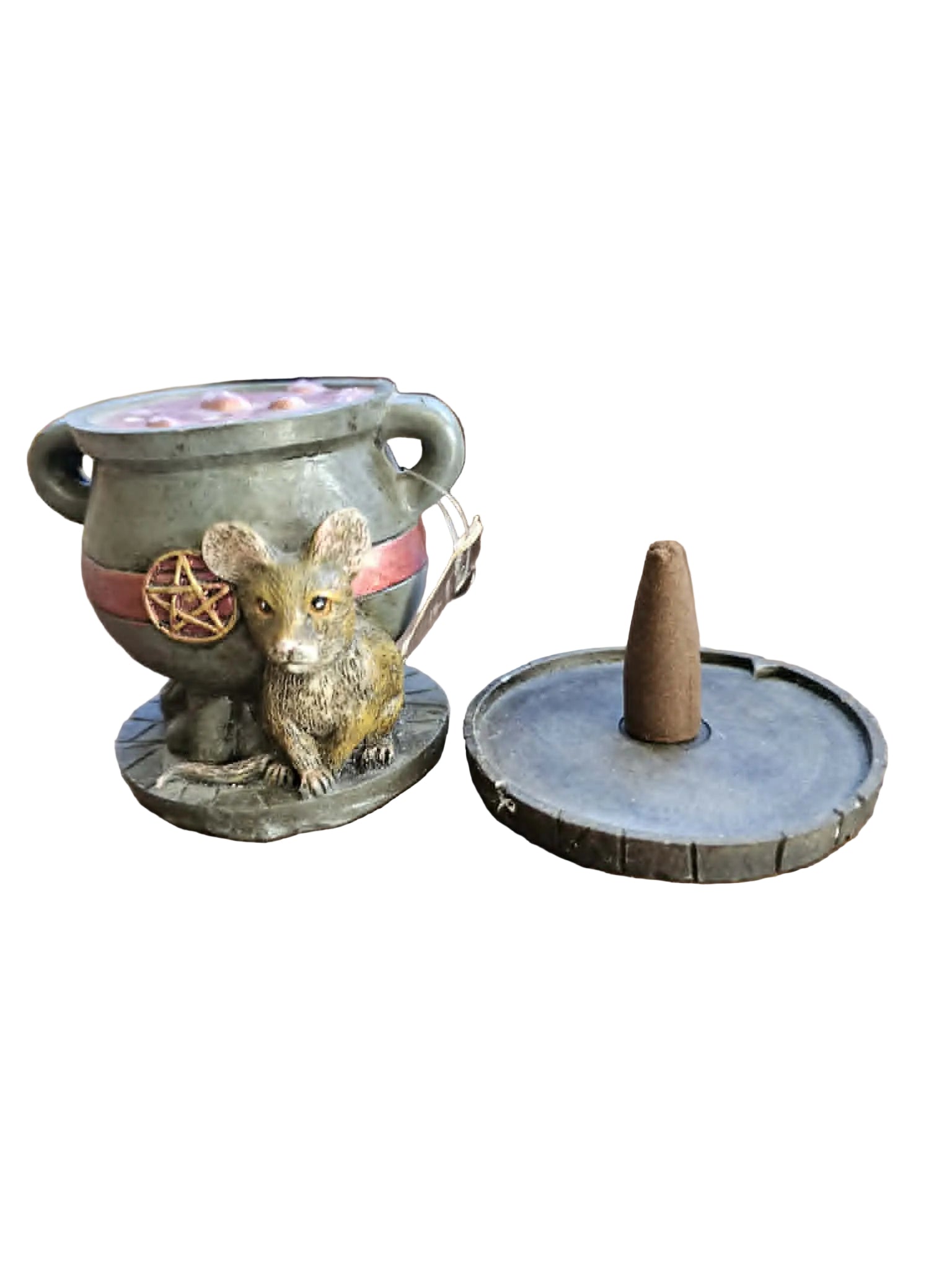 Cauldron & Mouse Incense Burner - Lisa Parker