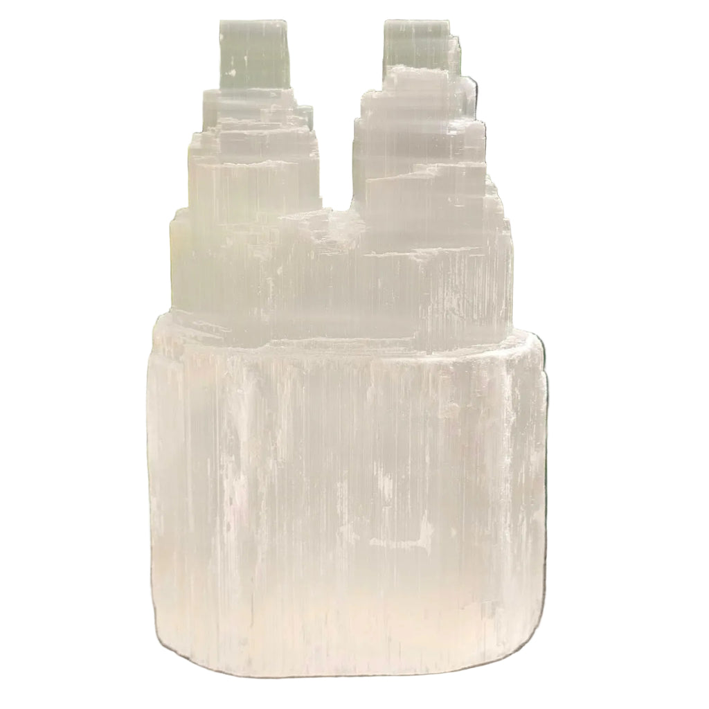 Selenite Twin Tower 15cm