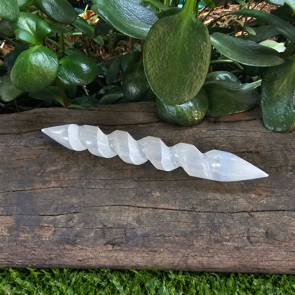 15cm Twisted Selenite Wand