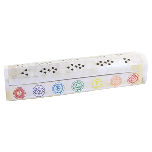 Timber Incense Box - White Chakra