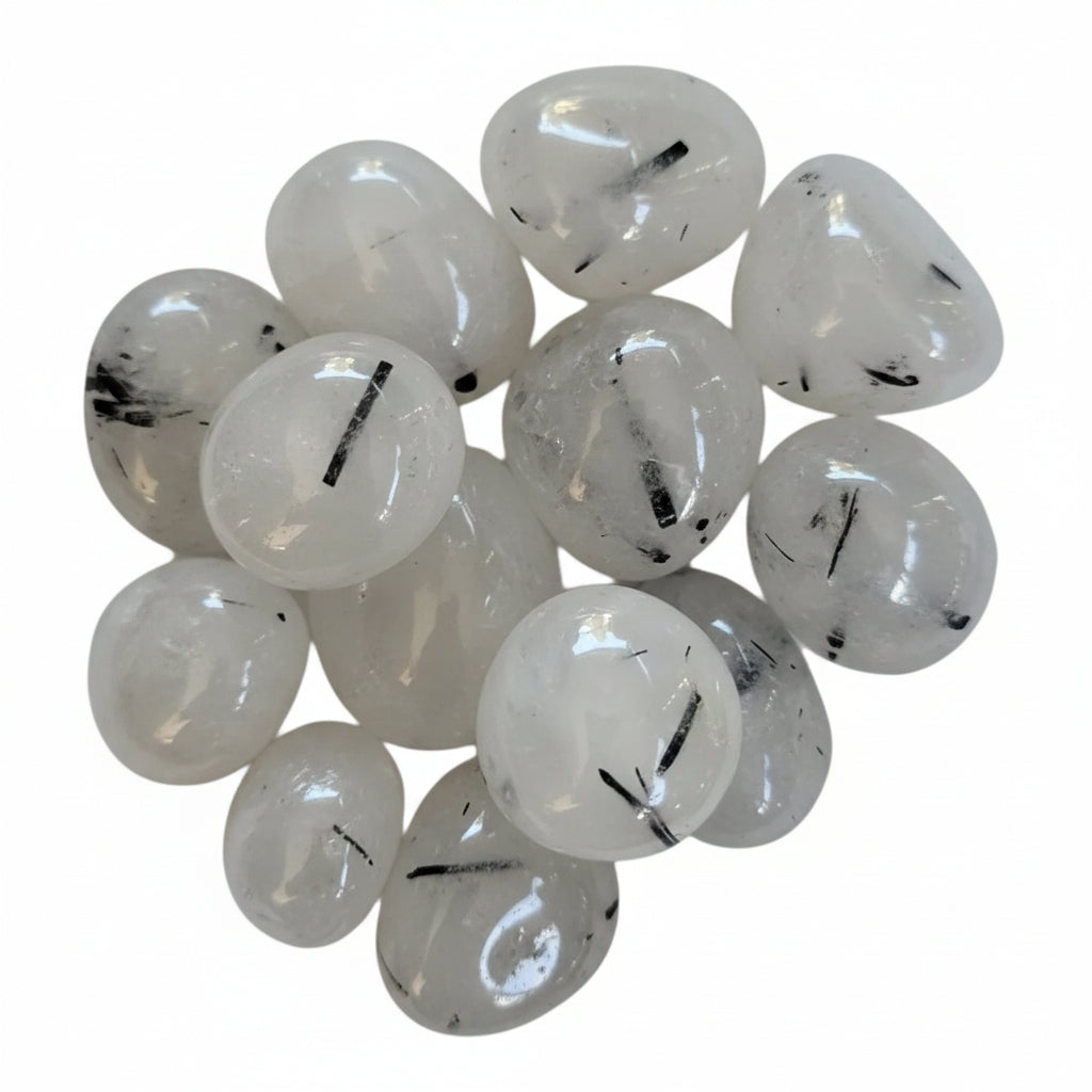 Tourmalinated Quartz - Tumbled Stone