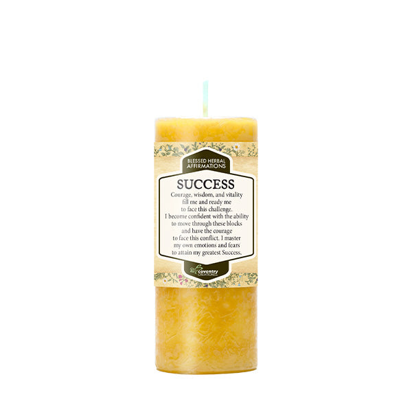 Blessed Herbal Affirmation SUCCESS Candle