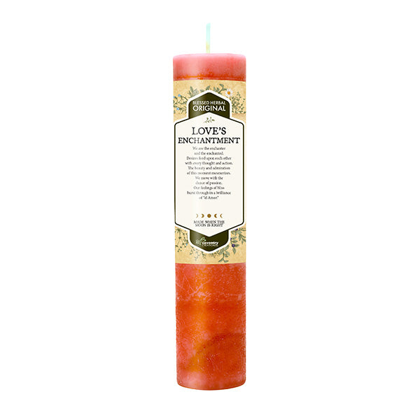 Blessed Herbal Candle LOVES ENCHANTMENT Herbal Affirmations