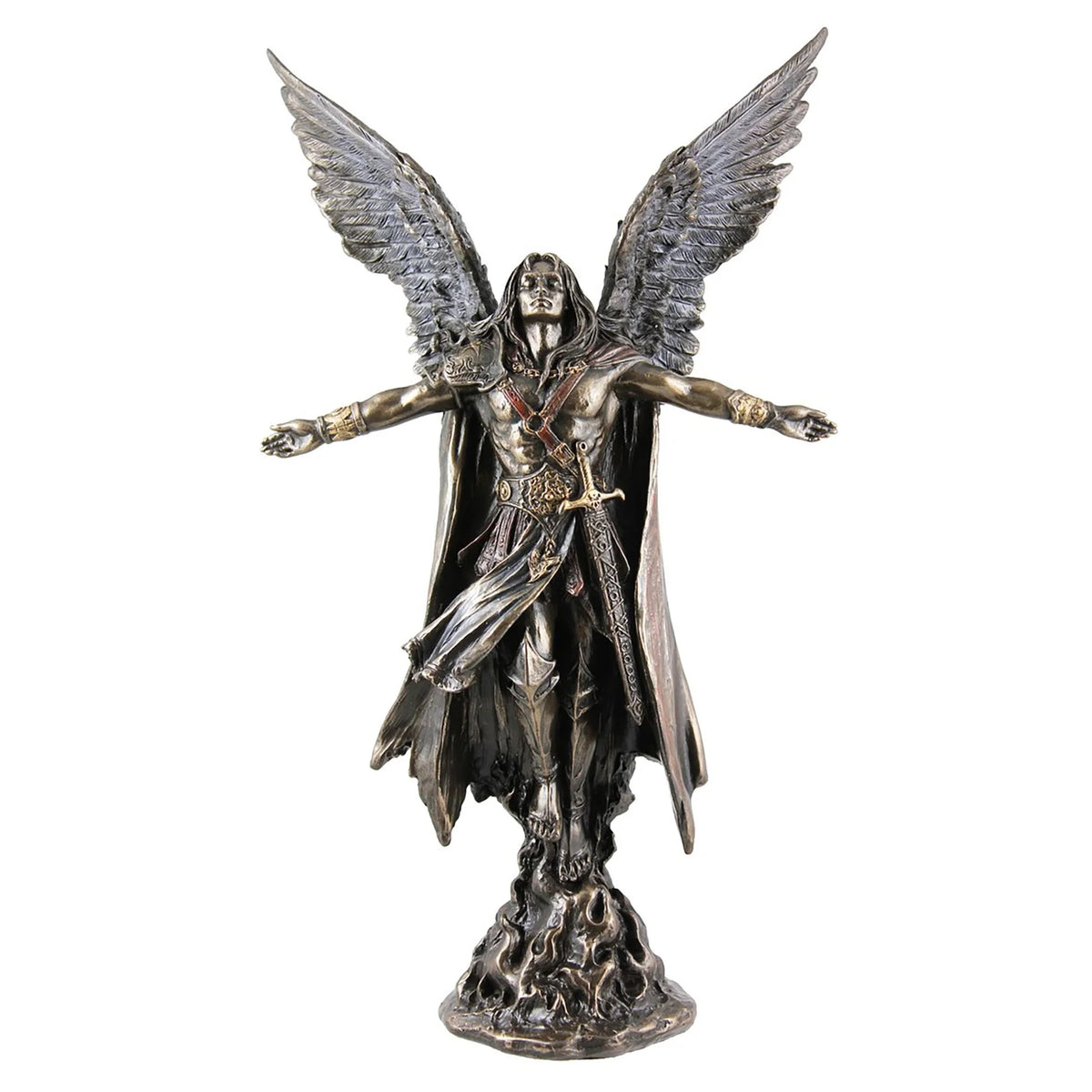 Archangel Uriel Ascending - Divine Messenger - Cold-Cast Bronze