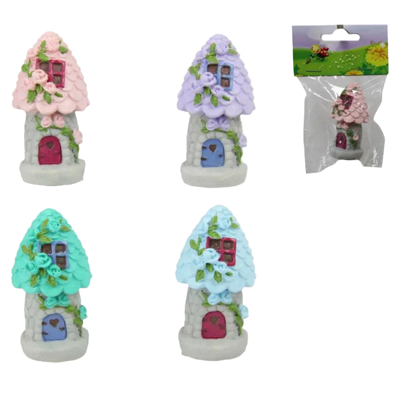 6cm Mini Fairy Garden House 3 Asstd