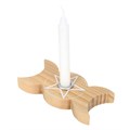 Natural Wooden Mystical Moon Spell Wish Candle Holder