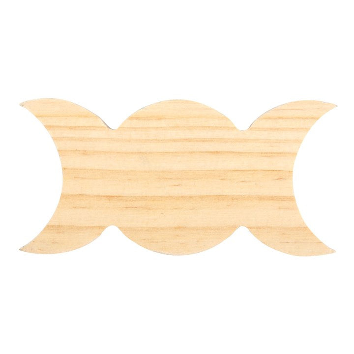 Natural Wooden Mystical Moon Spell Wish Candle Holder
