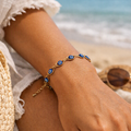 Stainless Steel Evil Eye Bracelet - Gold