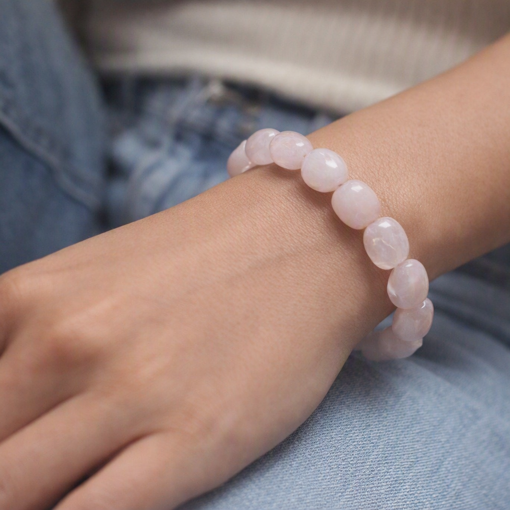 Rose Quartz Nugget Bracelet
