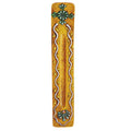 Flat Painted Yellow Floral Timber Incense Burner