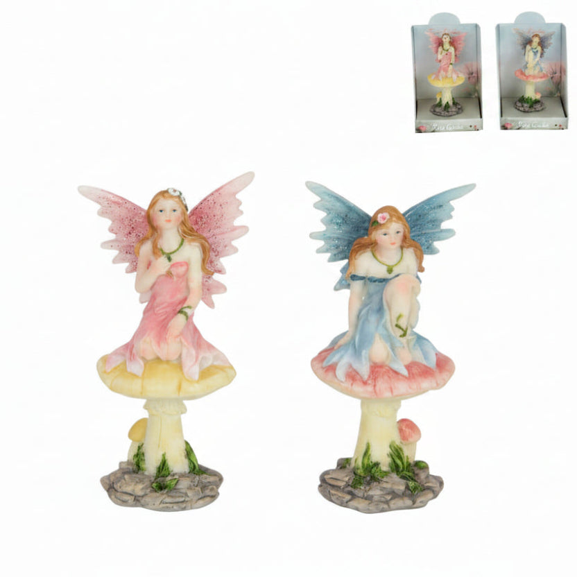 8.5cm Fairy Sitting on Mushroom