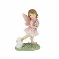 9cm Fairy Holding Flowers with Rabbit