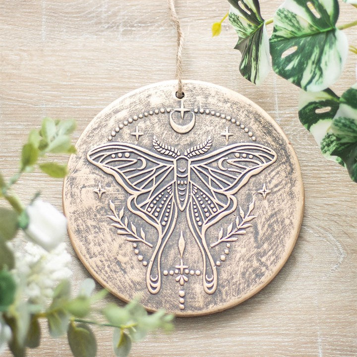 Bronze Luna Moth  Terracotta Plaque