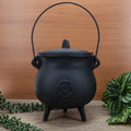 Cauldron Cast Iron Pentacle Matte Black 15x15X22cm