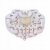 Palmist's Guide Tealight Holder (White) 22.3cm