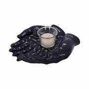 Palmist's Guide Tealight Holder (Black) 22.3cm