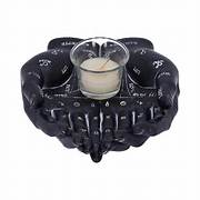 Palmist's Guide Tealight Holder (Black) 22.3cm