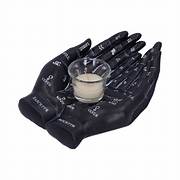 Palmist's Guide Tealight Holder (Black) 22.3cm