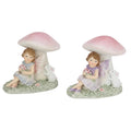 8cm Fairy W/Rabbit Under Mushroom