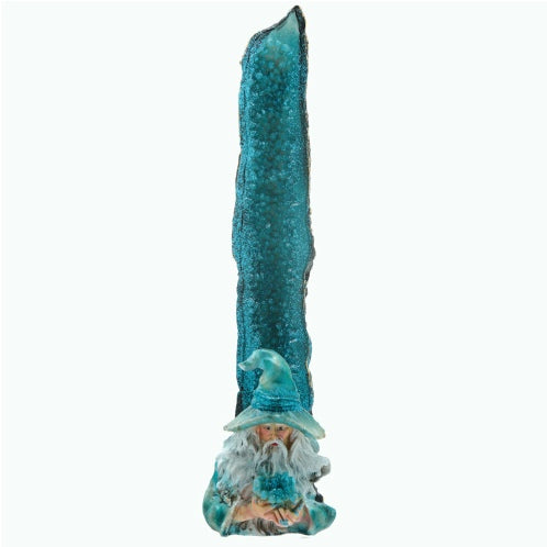 Blue Ice Wizard Upright Incense Burner