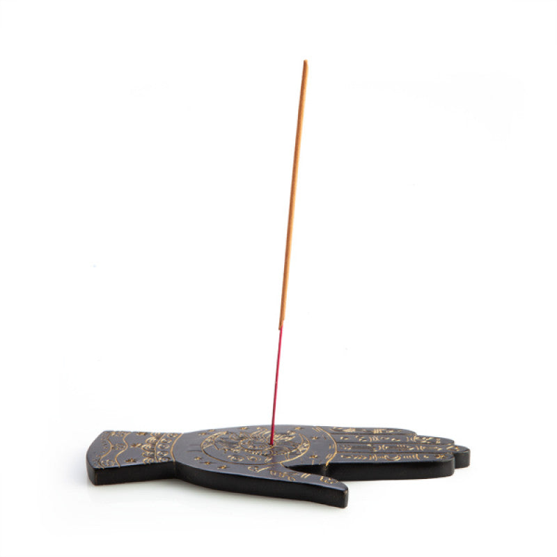 Palmistry Hand Incense Burner 20cm Black/Gold