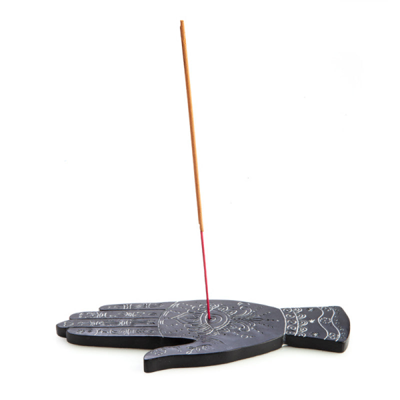 Palmistry Hand Incense Burner 20cm Black/White