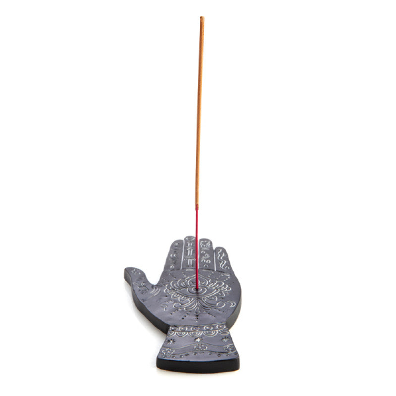 Palmistry Hand Incense Burner 20cm Black/White
