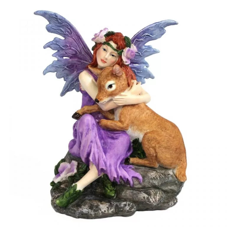 Fairy with Deer 14cm