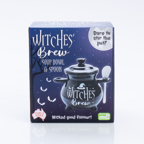 Witches' Brew Cauldron Soup Bowl & Spoon