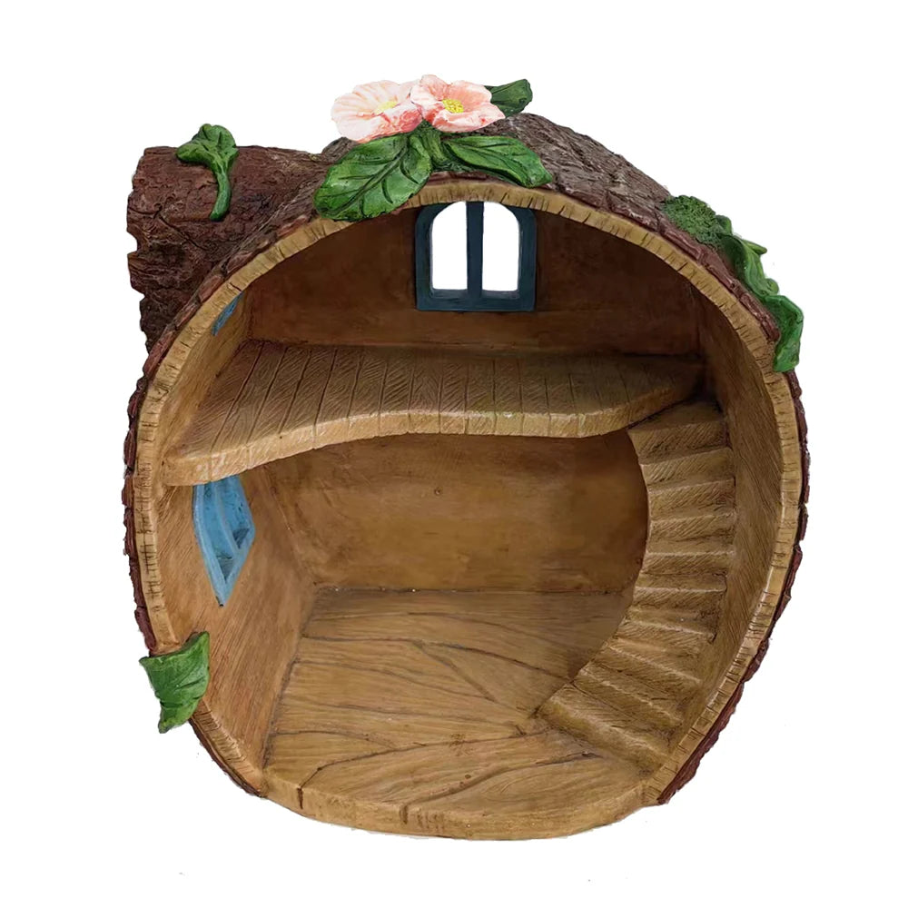 Two Story Log Cabin w/7 Piece Pack